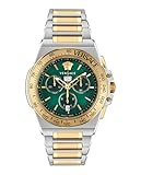 Versace Men Chronograph Swiss Quartz Watch with Stainless Steel Strap VE7H00523