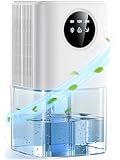 Dehumidifiers for Home, 1.8L Dehumidifiers for Bedroom Quiet & Portable Dehumidifier for Bathroom, 24H Timer, Auto Defrost 7 Lights Dehumidifier for Drying Clothes, Wardrobe (White)