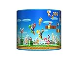 Super Mario Blue ~ Ceiling LAMPSHADE ~ 10" Drum ~ Boys LAMP Bedroom Shade - Next