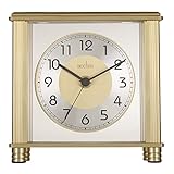 Acctim Hampden Mantel Clock Quartz Metal & Glass Floating Effect Energy Efficient Brass Effect