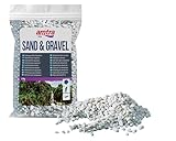 AMTRA GRAVEL NOA - Natural aquarium gravel, decorative floor, white coarse grains size 4-8 mm, format 2kg
