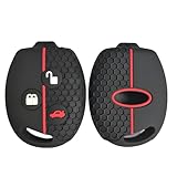 Misuyue Silicone Car Key Fob Cover Compatible with F-ord Mondeo Fiesta P-uma Focus C-Max KA GALAXY SMAX STREET KA TRANSIT CONNECT MK 6 7 FUSION, 3 Button Remote Car Key Protection Case - 1pc