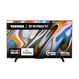 Toshiba 50”UV2F53DBU 4K Smart VIDAA TV, Ultra HD, HDR10, Freely, Disney+, Prime Video, Netflix, Dolby Atmos, Dolby Vision, Sound by Onkyo, Works with Alexa, Works with Google Assistant, VIDAA Voice