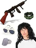 Silver Fancy Dress® COMBAT Army HERO Rambo Fancy Dress Set- Soldier Army Dress Up Set for War Time Theme Party Stag Do 4PC Army Costume Military Accessory Set