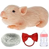 6Inch Silicone Pig Doll Toy, Animals Toy Realistic Pig, Mini Piggy Toys, Full Simulation for Kids Home Decoration