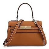 HiTotes Small Crossbody Bags for Women Vegan Leather Designer Handbag Women's Top-handle Bags Satchel Purse with Adjustable Strap for Daily Use