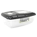 Komodo Plastic Terrarium with Non Slip Feet Well Ventilated & Stackable Vivarium's Reptile Breeding Hatchlings Habitats