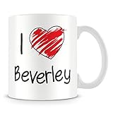 I Love Beverley Personalised Mug - Add Photo - Customised Cup Gift