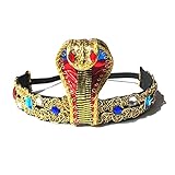 VIKSAUN Egyptian Snake Headband Egyptian Costume Accessories, Medusa Headpiece, for Women Egyptian Headdress Cleopatra Headpiece Cobra Crown for Halloween Costumes Vintage Party Decoration (1 pcs)