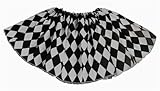 Adults Halloween Horror Circus Pierrot 10" Clown Collar Ruff Fancy Dress Costume Accessory [Black & White Diamond Check]