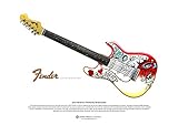 Jimi Hendrix’s Fender Stratocaster Art Poster as Used at Monterey A3 Size
