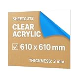 610mm x 610mm 3mm acrylic sheet for greenhouse glass replacement