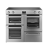 Belling Cookcentre 100Ei 100cm Electric Range Cooker with Induction Hob - Stainless Steel - A/A Rated