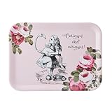 Mikasa and the V&A Serving Tray, Large Melamine Tray for Drinks and Afternoon Tea, Alice in Wonderland Collection, 43cm x 32cm, Perfect for Gifting