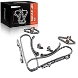 A-Premium Engine Timing Chain Kit W/Tensioner & Guide [fits DOHC, 8Cyl 4.0L 3.9L] Compatible with Jaguar S-Type, Vanden Plas 1998-2000, XJ8, XJR, XK8 1997-2000, XKR 2000 & Lincoln LS 2000-2001 [3.9L]