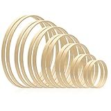 KOXXIAMOQ 14 Pcs Wooden Hoops for Craft, Bamboo Floral Hoops for Crafting, Wooden Rings for Crafts Macrame Dream Catcher Ring Wedding Wall Hanging Decorations, 8/10/13/15/17/18/20cm