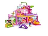 Pinypon - Pink Case, Large Folding Dollhouse with Many Different Rooms and Accessories for Daily Life, for Riding a Mini Doll City, + 4 Years, Famous (700017012), Multicoloured,One Size