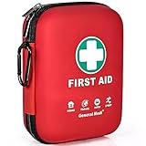 First Aid Kit - 170 Pieces Hard Case and Lightweight - Includes Instant Cold Pack,Emergency Blanket for Travel, Home, Office, Vehicle