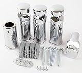 Brackets for Heated Towel Rail Radiators Set of Universal Fit Flat Or Curved Chrome