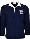 H M FASHION Scotland Rugby Shirts Long Sleeved Jersey with Collars Classic Retro Top 6 Nations (M) Navy