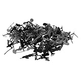 Milisten 60Pcs Medieval and Roman Army Men Action Figures with Black Silver Finish Detailed Soldiers Set for Boys Historical Play and Collecting
