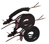 Showman 22' Round Braided Nylon Mecate Reins w/ Leather Slobber Straps (Black)