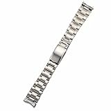 [TOMANY] Luxury 19mm 20mm 316L Stainless Steel Rivet Curved End Screws Oyster Watch Band Strap Bracelet Fit For Rolex Watch, 19mm