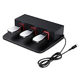 ATNEDCVH 3-Pedal for Digital Keyboard Piano,3 Pedal Unit for Yamaha P85 P95 P48 P105 P115 Electric Piano (Black)