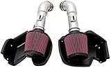 K&N Typhoon Kit compatible with Nissan 370Z/Infiniti G37 V6-3.7L 2009-2019 - Silver (69-7078TS)