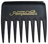 Jack Dean Pompadour Streaker Comb - 4 Colours - Black, Clear, Red or White (Black)