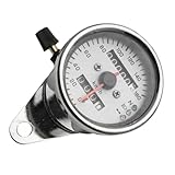 Cabilock Retro LED Motorcycle Odometer Gauge Dual Mile Tracker with Indicator Light Portable for Off-road and Street Bikes Night Glow Display for Clear Mileage Monitoring
