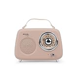 Roxel RFM01 Retro FM Radio Party speaker – Timeless Design, Superior Sound, FM Radio, MP3 Playback & Wireless BT Streaming, Perfect as a Gift (Cream)