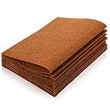 10 Pcs Brown Soft Felt Fabric Sheets, 20 X 30cm Felt Sheets for Crafts, Wool Felts Sheet, Brown Felts Sheet for Crafts Sewing Quilting Project Patchwork