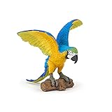 Papo WILD ANIMAL KINGDOM Figurine, 50235 Blue ara Parrot, Multicolour