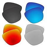 EZReplace Lenses Replacement Compatible with Arnette Hypno AN4274 Sunglasses (Polarized Lenses) - Fits Arnette Hypno Frame (Carbon Black+Ice Blue+Fire Red+Metal Silver)