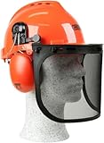 OREGON Yukon Chainsaw Safety Helmet with Protective Ear Muff and Mesh Visor (562412) , Black