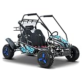 FunBikes Funkart 125cc Midi Off-Road Buggy – Petrol Powered Kids Go Kart (Boxed) | 4-Stroke Engine, Roll Cage & Safety Harness | Junior Off-Road Go Kart for Ages 9+ (Blue)