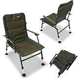 NGT XPR Carp Coarse Fishing Sturdy Chair with Arm Rests with Mud Feet