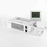 Bidex Diamond 1.9kw Electric Kitchen Plinth Heater with Room Thermostat & Timer - White Grille