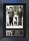 LAUREL AND HARDY No1 Signed Autograph Mounted Photo Reproduction PRINT A4 Rare Perfect Birthday (297 x 210mm) #19 (Black Frame)