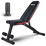 PASYOU Adjustable Weight Bench Full Body Workout Multi-Purpose Foldable Incline Decline Exercise Workout Bench for Home Gym,PA300