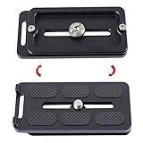 iShoot All-Metal 80mm Camera Quick Release Plate QS-80 with 1/4" Screw, Arca-Swiss Fit, Compatible with Canon, Nikon, Sony & More