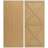 DKIEI Wooden Garden Gate, 183x85 cm Wooden Gate for Garden, 2.5cm Thickness Fully Framed Wood Door with Latch and 3 Hinges for Pathway Garden Entrance, Farm House, Pasture