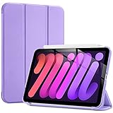 ProCase Smart Case for iPad Mini 7 (A17 Pro 2024)/ Mini 6 2021 8.3 Inch, Hard Back Cover for iPad Mini 7th/6th Generation A2995/A2996/A2993/A2567/A2568/A2569 -Purple