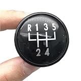 Gear Shift Knob for VW for Golf for Jetta MK3 MK4 for GTI MK4 for Bora Lupo Polo SEAT Ibiza Caddy Car Gear Shift Knob Lever Stick Cover Emblem Cap Gear Shift Grip(Black 5 Speed)