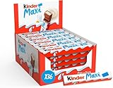 Kinder Chocolate Medium Bars, Bulk Chocolate Gift Box, Fine Milk Chocolate Bar with a Milky Filling, Pack of 36 (756gr)