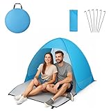 Voyager Beach Tent – Super Easy Pop-Up, Large Space, UPF 50+ UV Protection, Premium Quality, Lightweight & Portable, Versatile Outdoor Shade, 2-Person, Compact Folded Size-Blue