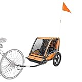 Allen Sports Hi-Viz 2-Child Bicycle Trailer, Model ET2-O, Orange