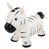 GERARDO'S Toys Jumpy Bouncy Hopper Ride on Animal Zebra With Pump included for Toddlers and Kids - Bouncy Hopping Toy - Children Inflatable Jumping Ball - Indoor Outdoor Fun Play - 12 Months+