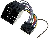 16 Pin 20 x 10 mm wire connector harness ISO wiring adapter plug cable compatible with Pioneer DEH-600BT DEH-P88RS DEH-P545R DEH-P645R DEX-P99R 16 pin